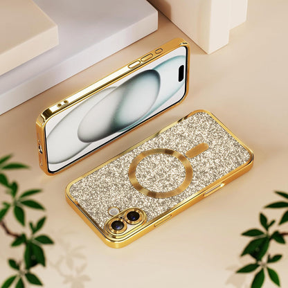 Coque MagSafe pour Samsung Galaxy A27 5G, Techsuit, Luxury Glitter, Noire