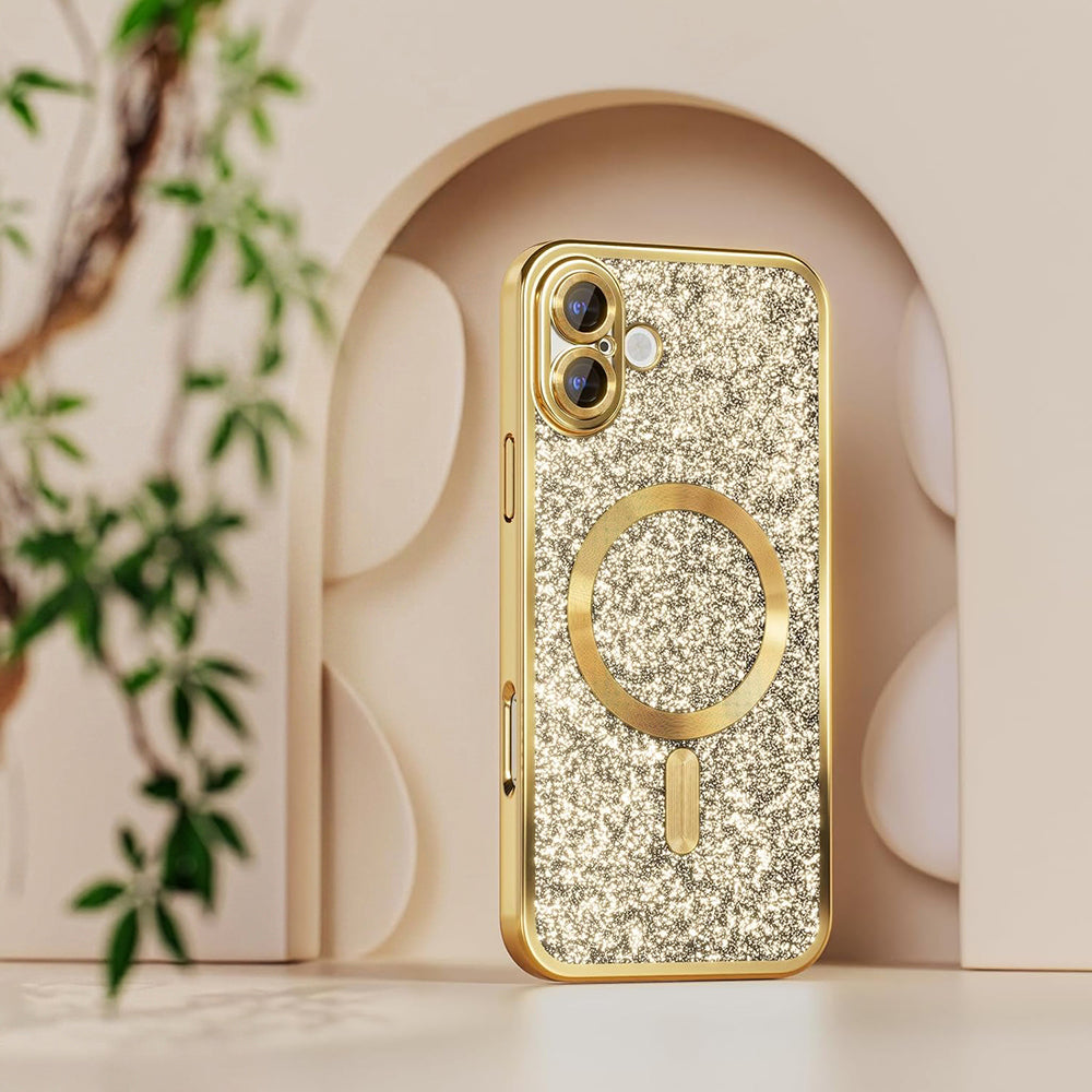 Coque MagSafe pour Samsung Galaxy A27 5G, Techsuit, Luxury Glitter, Vert Clair