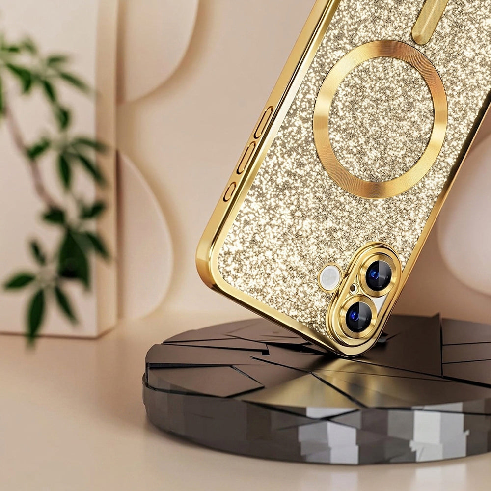 Coque MagSafe pour Samsung Galaxy A27 5G, Techsuit, Luxury Glitter, Vert Clair