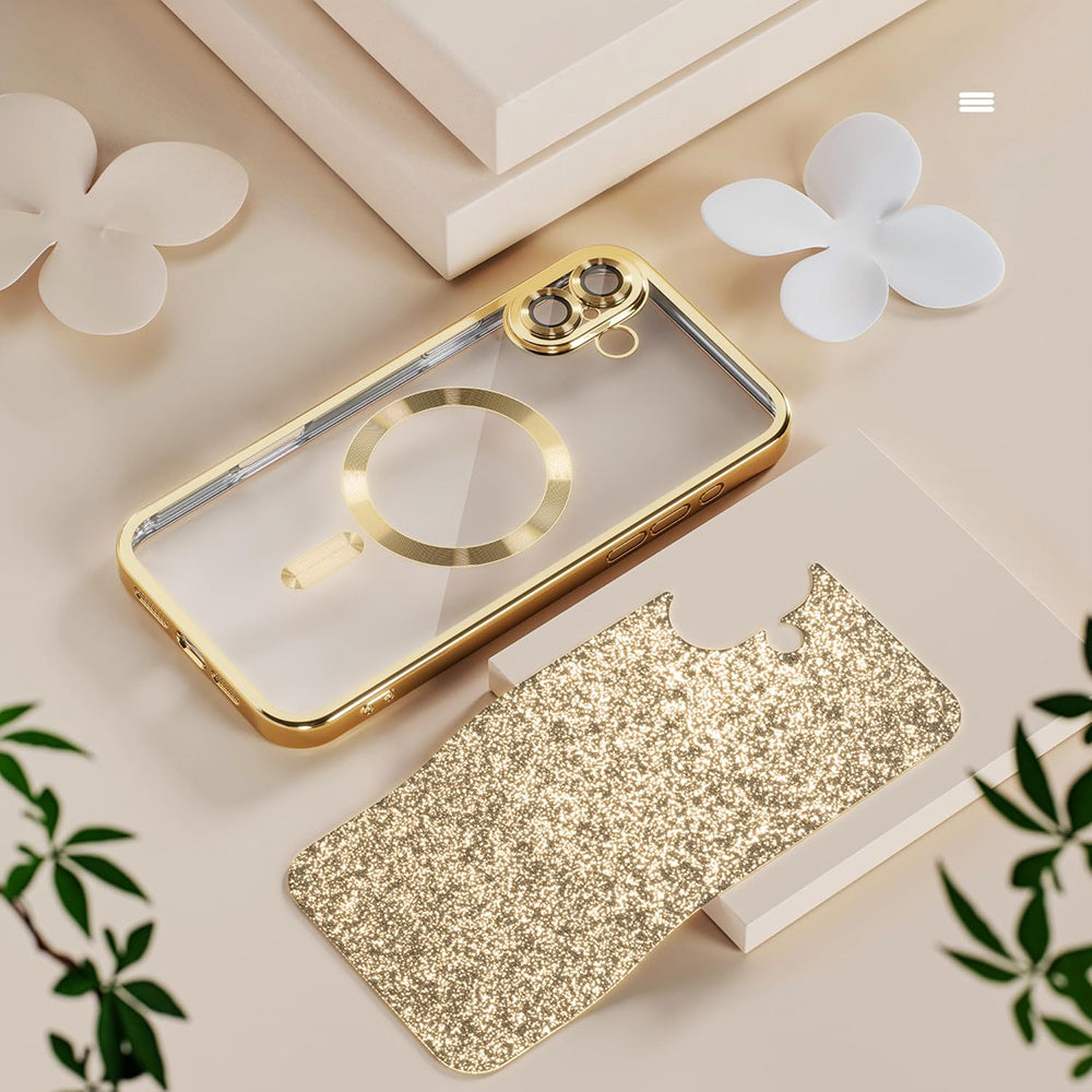Coque MagSafe pour Samsung Galaxy A27 5G, Techsuit, Luxury Glitter, Vert Clair