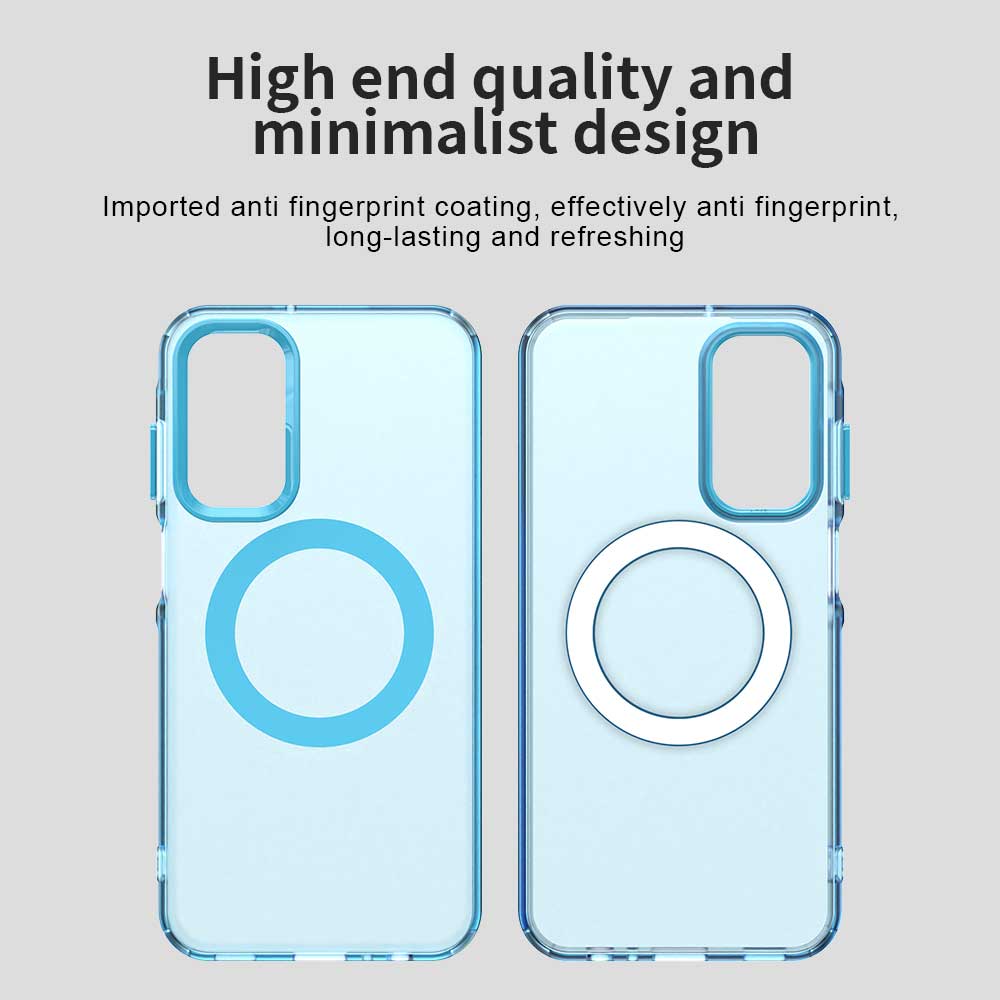 Coque MagSafe pour Samsung Galaxy A35 5G A356, Techsuit, CandyCase, Bleue