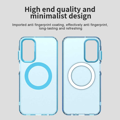 Coque MagSafe pour Samsung Galaxy A35 5G A356, Techsuit, CandyCase, Bleue
