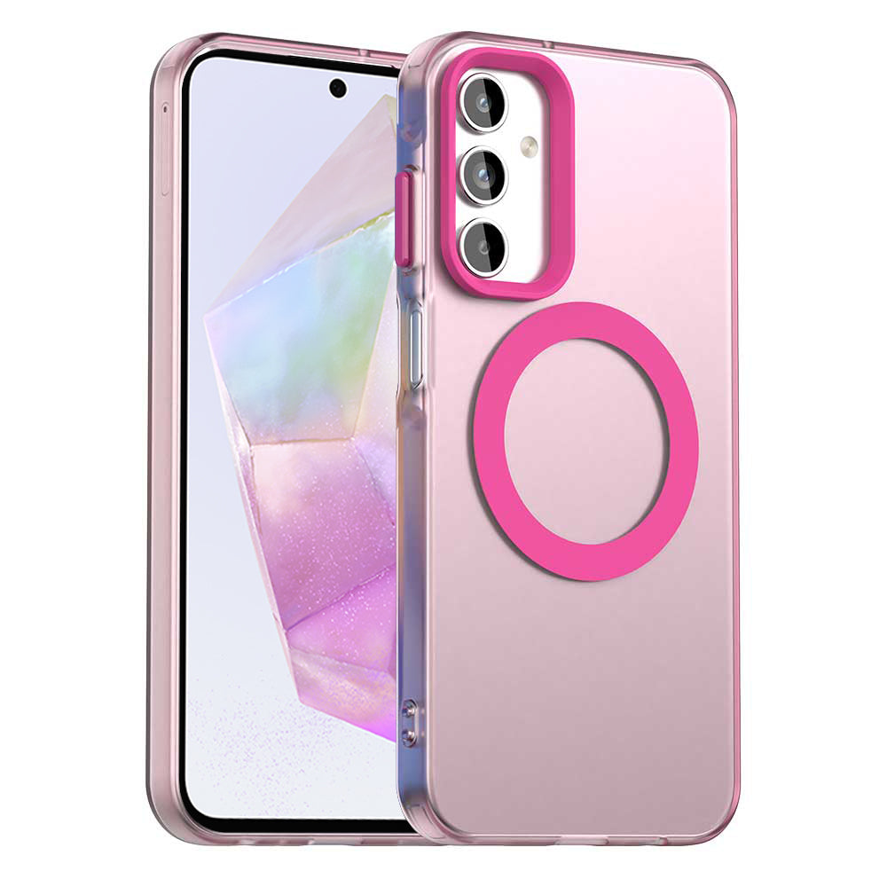 Coque MagSafe pour Samsung Galaxy A35 5G A356, Techsuit, CandyCase, Rose