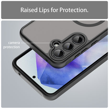 MagSafe Case for Samsung Galaxy A35 5G A356, Techsuit, HaloFrost II, Black