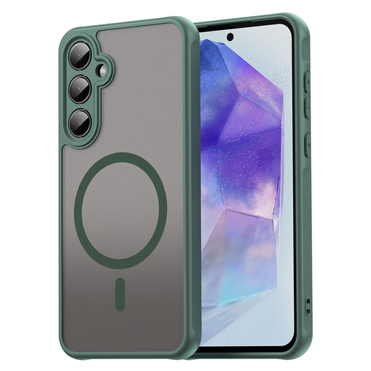 Coque MagSafe pour Samsung Galaxy A35 5G A356, Techsuit, HaloFrost II, Vert