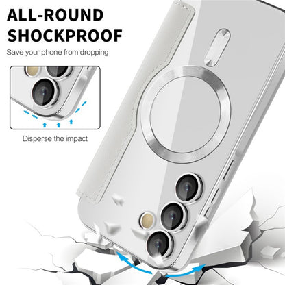 Coque MagSafe pour Samsung Galaxy A35 5G A356, Techsuit, SmartMag Book, Gris