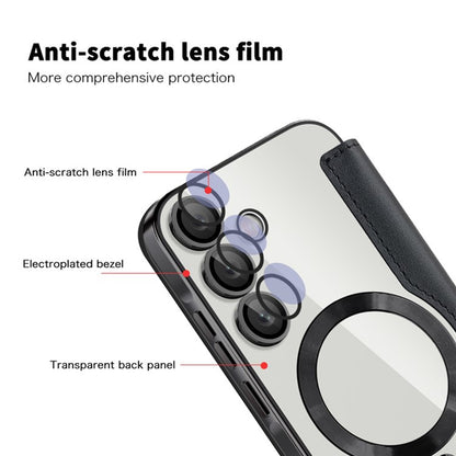 MagSafe Case for Samsung Galaxy A35 5G A356, Techsuit, SmartMag Book, Black