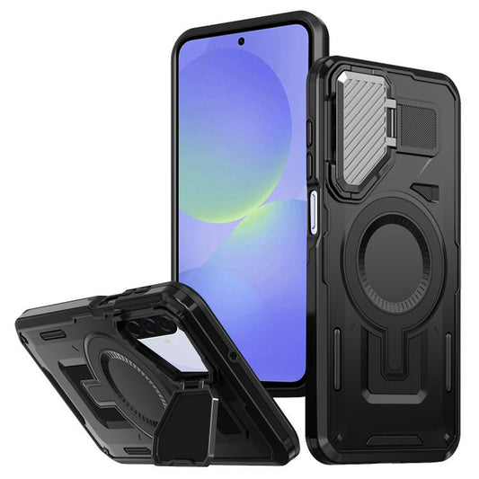 Coque MagSafe pour Samsung Galaxy A36 A366, Techsuit, CamVault, Noire
