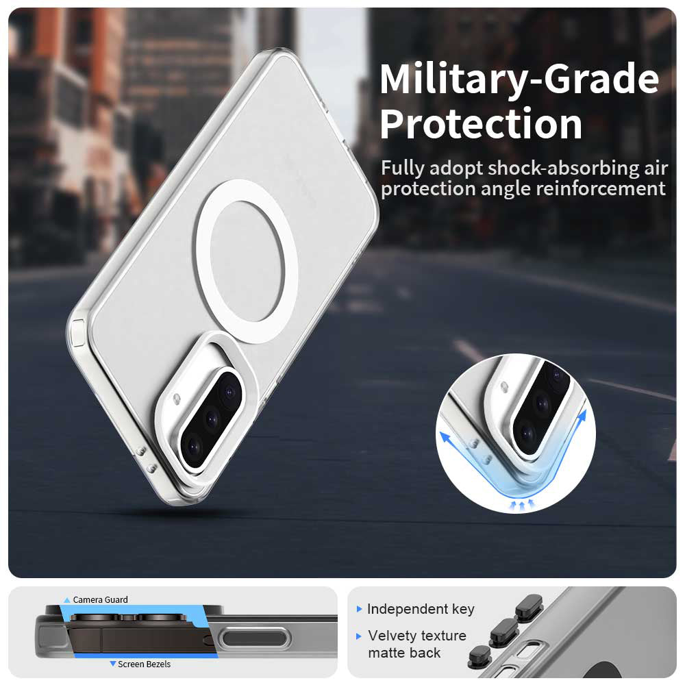 Coque MagSafe pour Samsung Galaxy A36 A366, Techsuit, CandyCase, Blanche