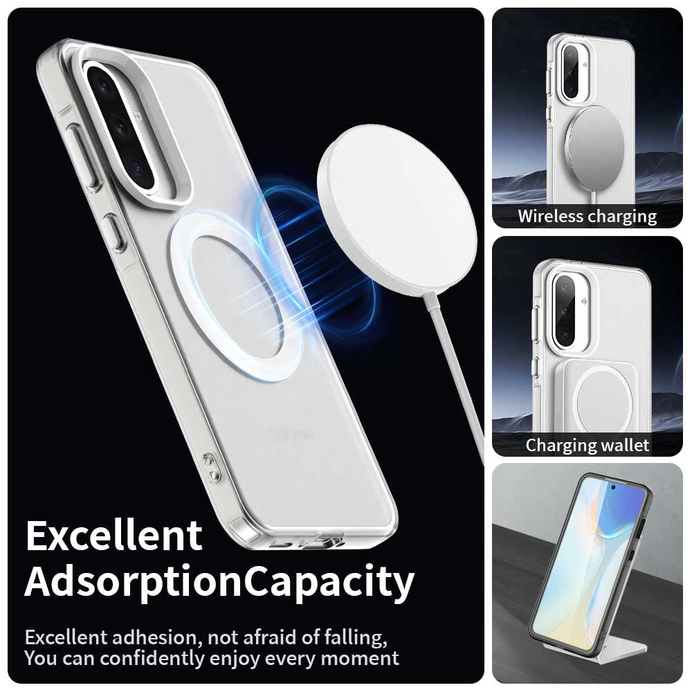 Coque MagSafe pour Samsung Galaxy A36 A366, Techsuit, CandyCase, Blanche