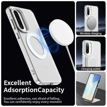 Coque MagSafe pour Samsung Galaxy A36 A366, Techsuit, CandyCase, Blanche