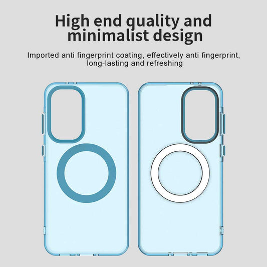 Coque MagSafe pour Samsung Galaxy A36 A366, Techsuit, CandyCase, Bleue