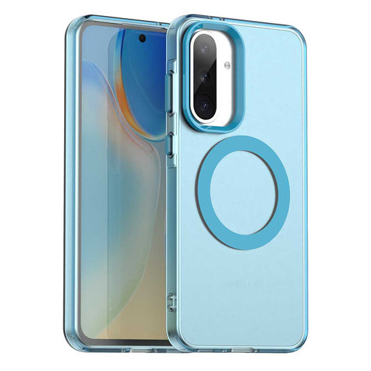 Coque MagSafe pour Samsung Galaxy A36 A366, Techsuit, CandyCase, Bleue