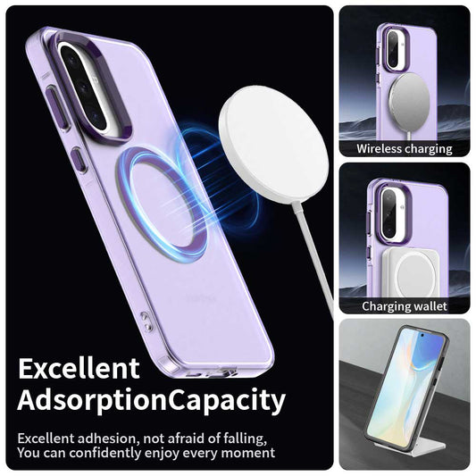 Coque MagSafe pour Samsung Galaxy A36 A366, Techsuit, CandyCase, Violet