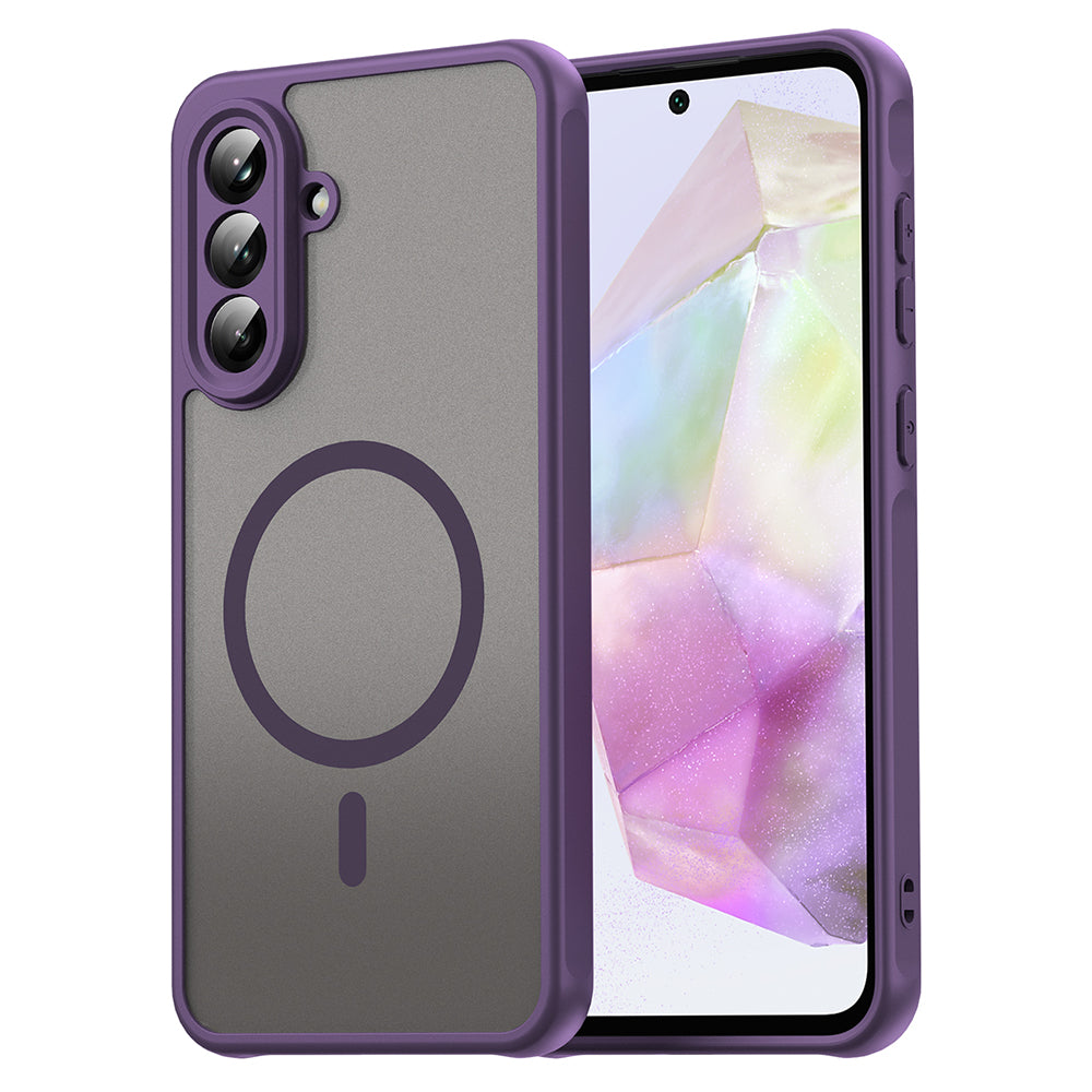 Coque MagSafe pour Samsung Galaxy A36 A366, Techsuit, HaloFrost II, Violet