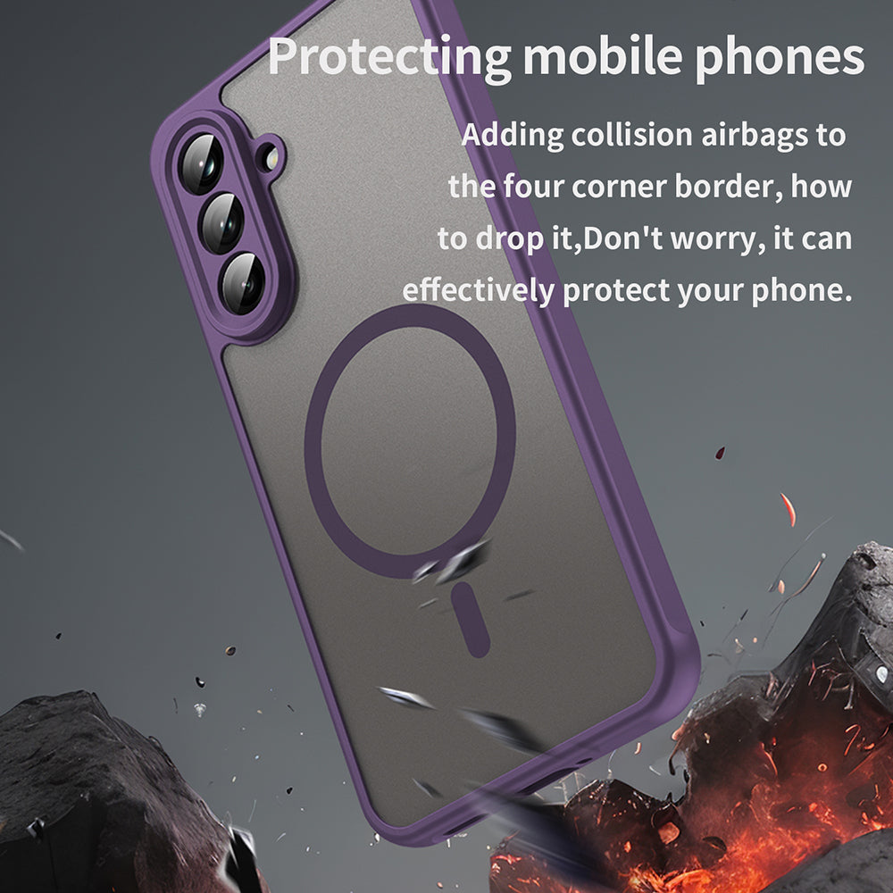 Coque MagSafe pour Samsung Galaxy A36 A366, Techsuit, HaloFrost II, Violet