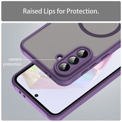 Coque MagSafe pour Samsung Galaxy A36 A366, Techsuit, HaloFrost II, Violet