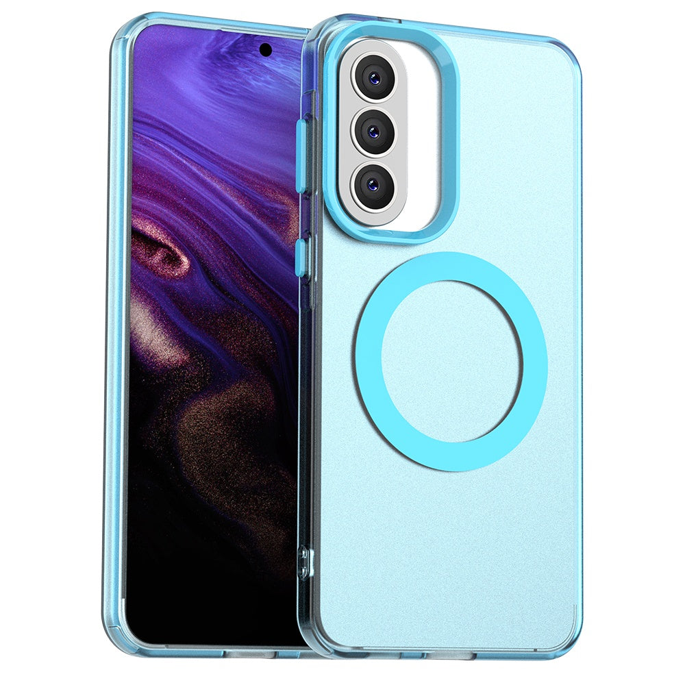 Housse MagSafe pour Samsung Galaxy A37 5G, Techsuit, CandyCase, Bleue