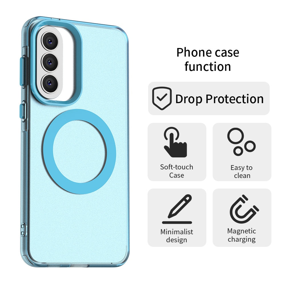 Housse MagSafe pour Samsung Galaxy A37 5G, Techsuit, CandyCase, Bleue
