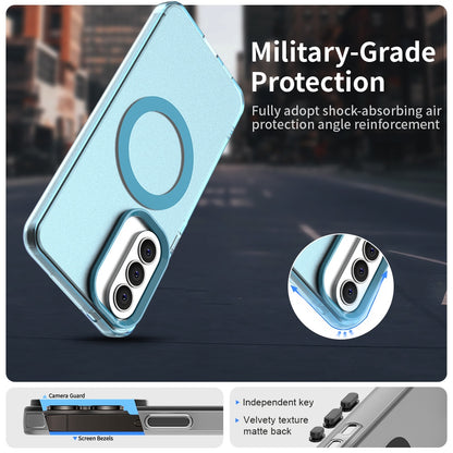 Housse MagSafe pour Samsung Galaxy A37 5G, Techsuit, CandyCase, Bleue