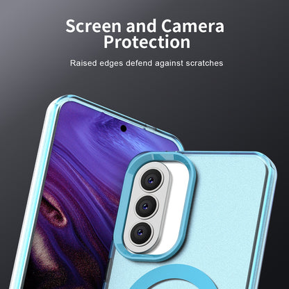 Housse MagSafe pour Samsung Galaxy A37 5G, Techsuit, CandyCase, Bleue