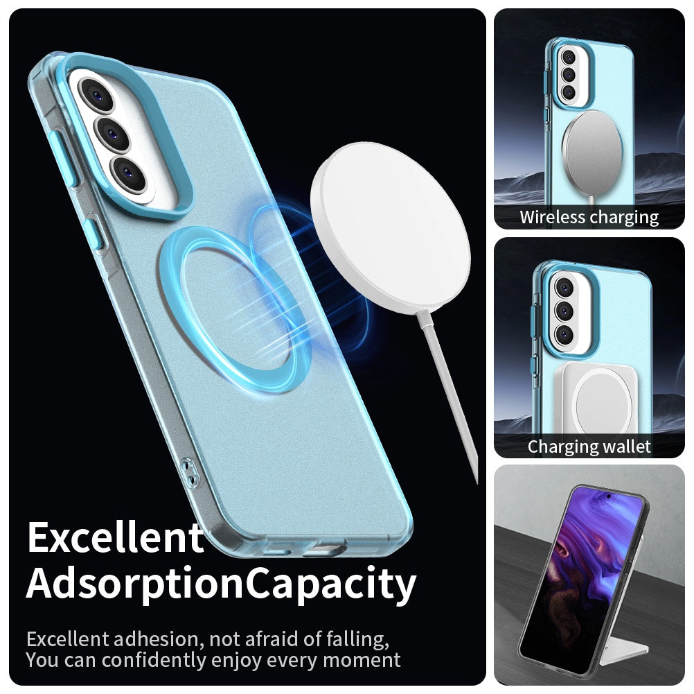 Housse MagSafe pour Samsung Galaxy A37 5G, Techsuit, CandyCase, Bleue