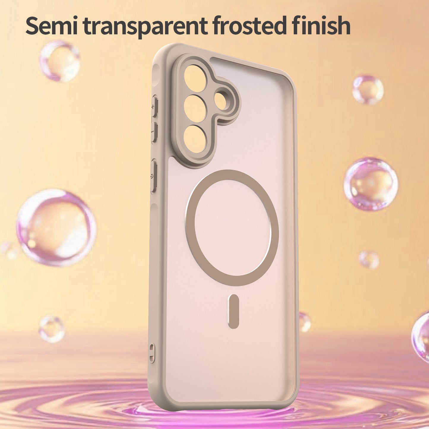 Étui MagSafe pour Samsung Galaxy A37 5G, Techsuit, HaloFrost II, Doré