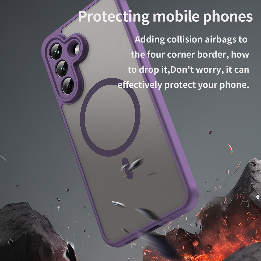 Coque MagSafe pour Samsung Galaxy A37 5G, Techsuit, HaloFrost II, Mauve