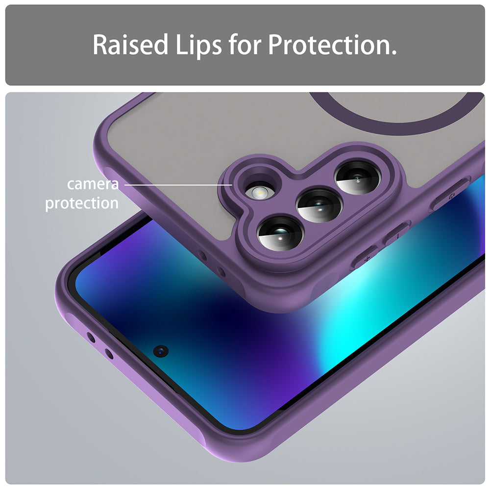 Coque MagSafe pour Samsung Galaxy A37 5G, Techsuit, HaloFrost II, Mauve