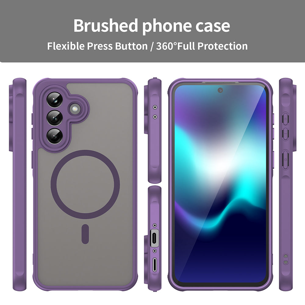 Coque MagSafe pour Samsung Galaxy A37 5G, Techsuit, HaloFrost II, Mauve
