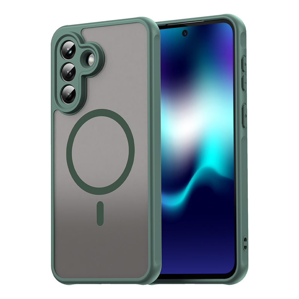 Coque MagSafe pour Samsung Galaxy A37 5G, Techsuit, HaloFrost II, Vert