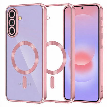Coque MagSafe pour Samsung Galaxy A37 5G, Techsuit, Luxury Crystal, Rose