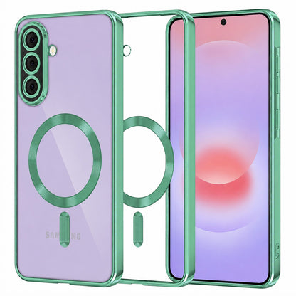 Coque MagSafe pour Samsung Galaxy A37 5G, Techsuit, Luxury Crystal, Vert Clair
