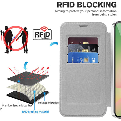 Étui MagSafe pour Samsung Galaxy A37 5G, Techsuit, SmartMag Book, Gris