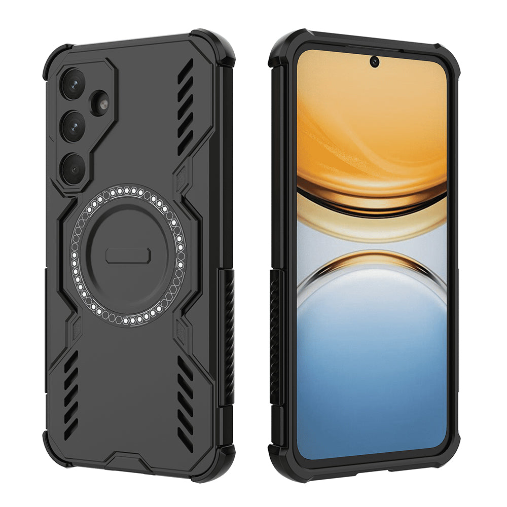 Coque MagSafe pour Samsung Galaxy A55 5G A556, Techsuit, ArmorMag, Noire