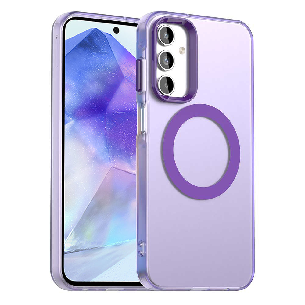 Coque MagSafe pour Samsung Galaxy A55 5G A556, Techsuit, CandyCase, Violet