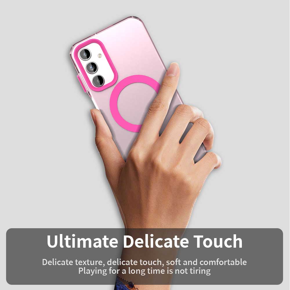 Coque MagSafe pour Samsung Galaxy A55 5G A556, Techsuit, CandyCase, Rose