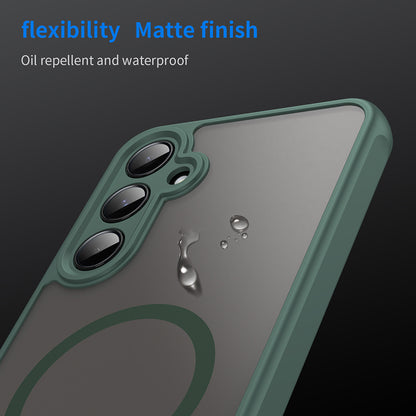 Coque MagSafe pour Samsung Galaxy A55 5G A556, Techsuit, HaloFrost II, Vert