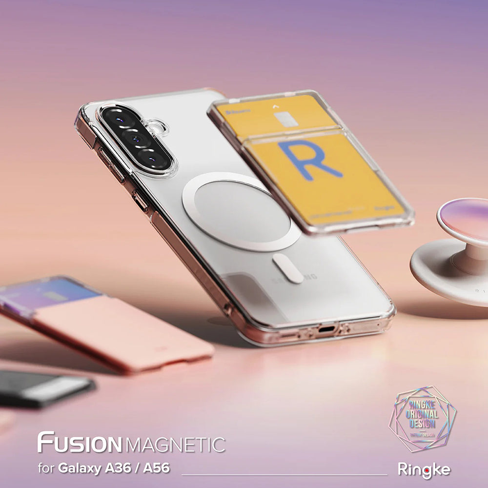 Coque MagSafe pour Samsung Galaxy A56 A566 / A36 A366, Ringke, Fusion, Transparente
