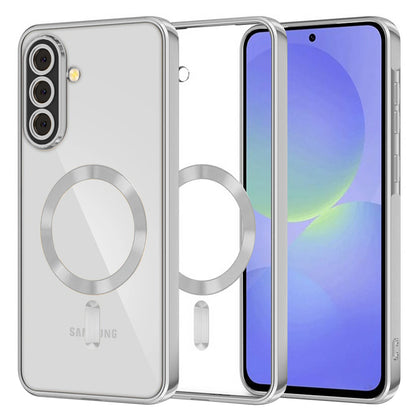 MagSafe Case for Samsung Galaxy A56 A566 / A36 A366, Techsuit, Luxury Crystal, Silver