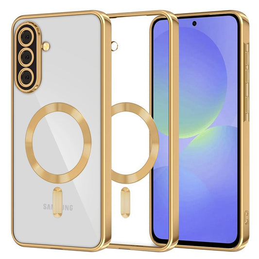 Coque MagSafe pour Samsung Galaxy A56 A566 / A36 A366, Techsuit, Luxury Crystal, Dorée