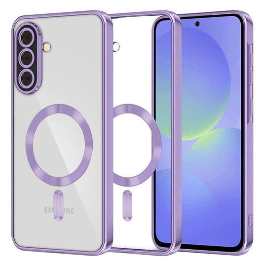 Coque MagSafe pour Samsung Galaxy A56 A566 / A36 A366, Techsuit, Luxury Crystal, Violet Clair