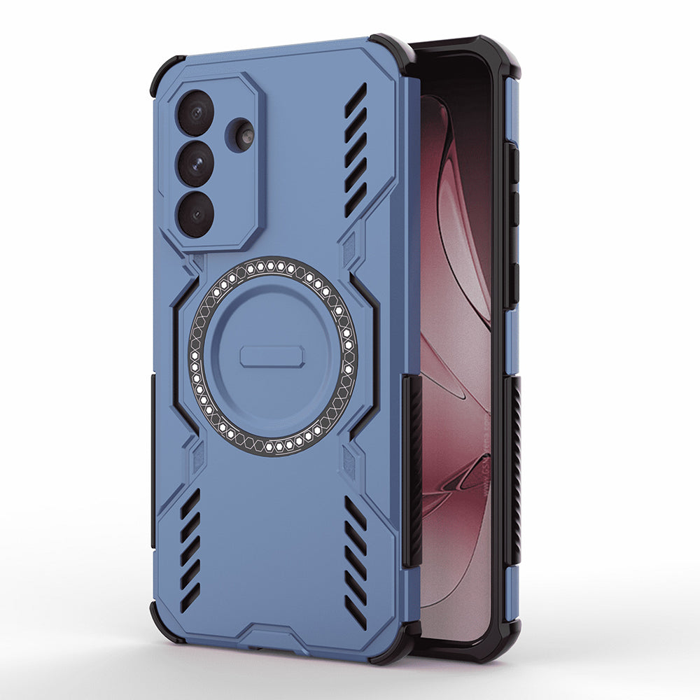 Coque MagSafe pour Samsung Galaxy A56 A566, Techsuit, ArmorMag, Bleue