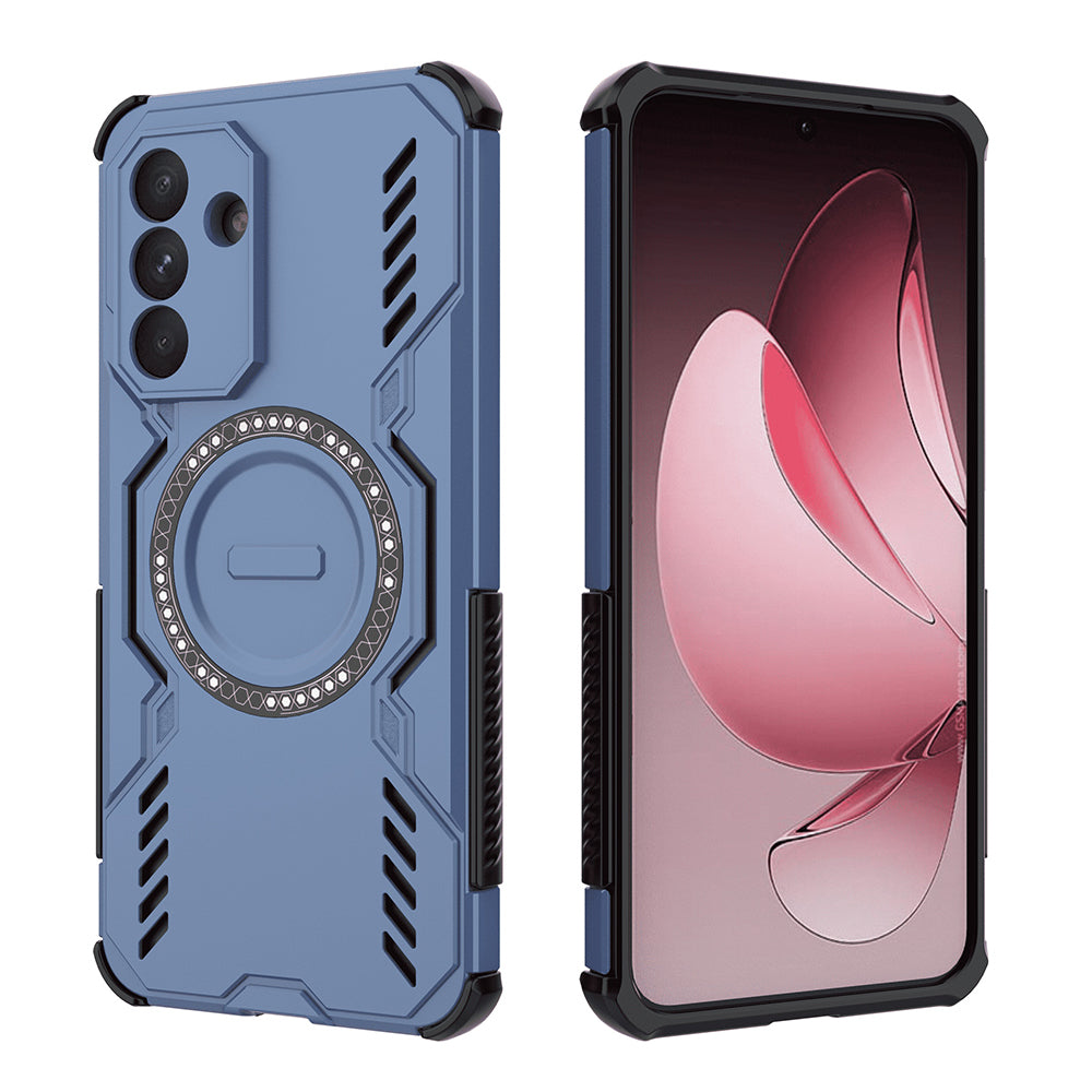 Coque MagSafe pour Samsung Galaxy A56 A566, Techsuit, ArmorMag, Bleue