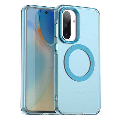 Coque MagSafe pour Samsung Galaxy A56 A566, Techsuit, CandyCase, Bleue