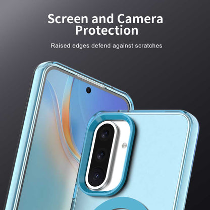 Coque MagSafe pour Samsung Galaxy A56 A566, Techsuit, CandyCase, Bleue
