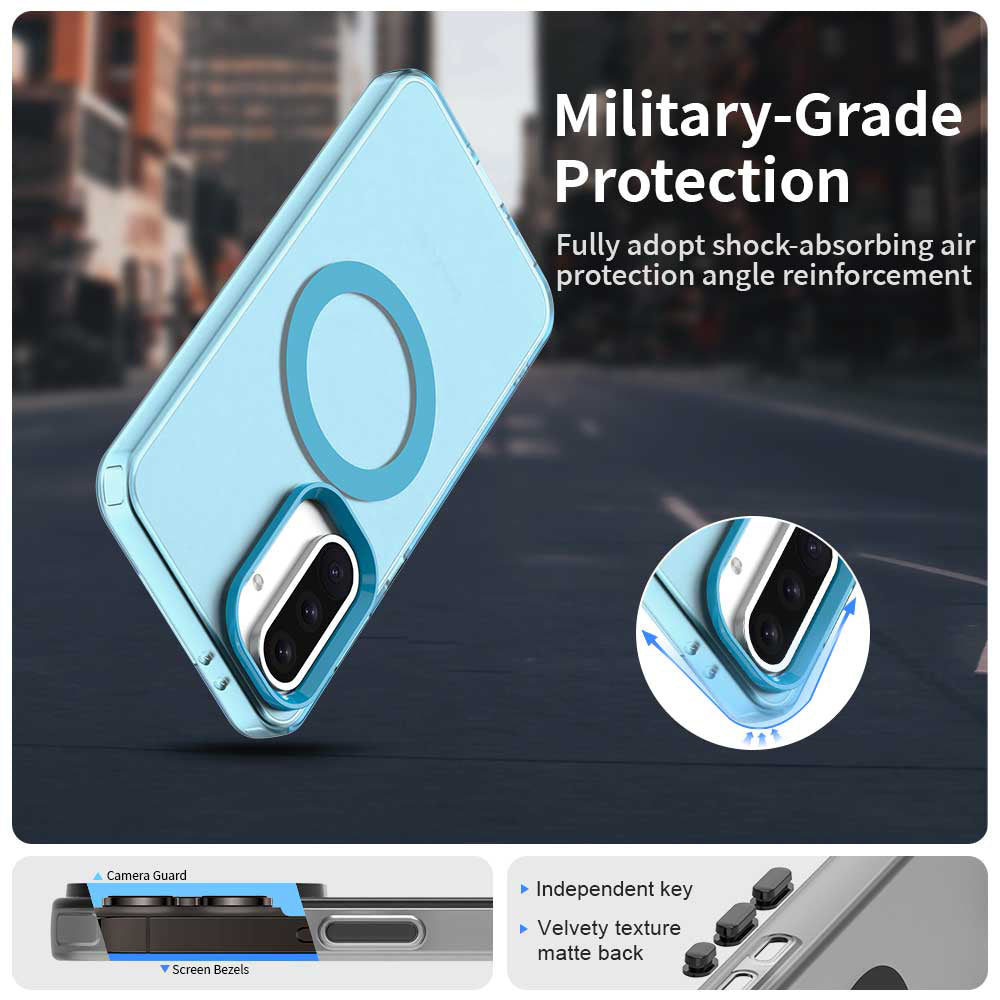 Coque MagSafe pour Samsung Galaxy A56 A566, Techsuit, CandyCase, Bleue