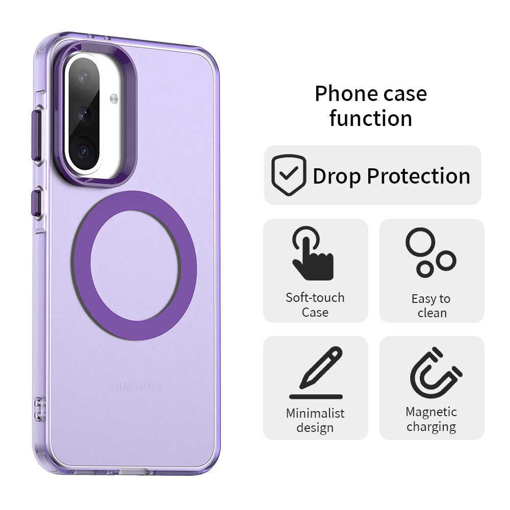 Coque MagSafe pour Samsung Galaxy A56 A566, Techsuit, CandyCase, Violet