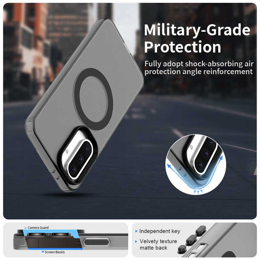 Coque MagSafe pour Samsung Galaxy A56 A566, Techsuit, CandyCase, Noire