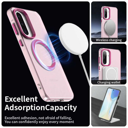 Coque MagSafe pour Samsung Galaxy A56 A566, Techsuit, CandyCase, Rose